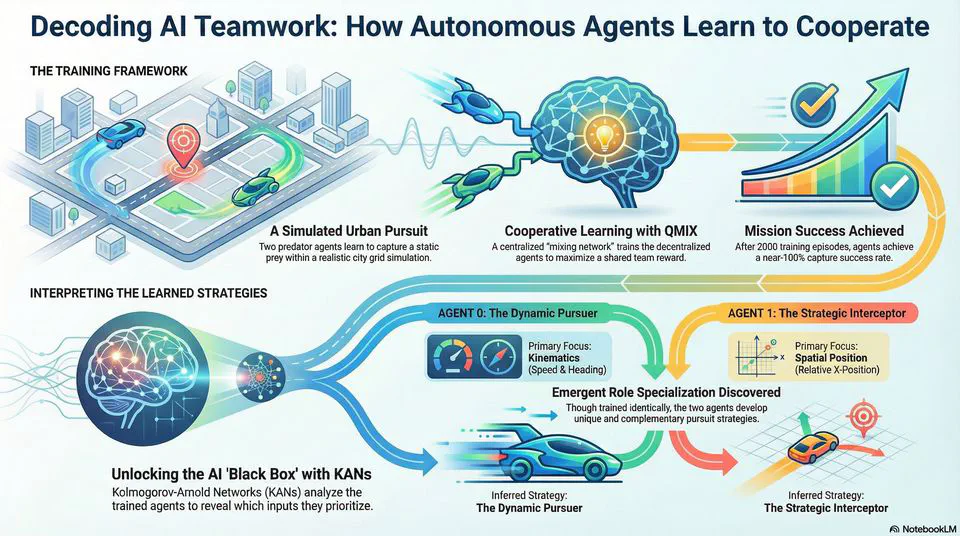 Analyzing Decentralized Agent Strategies: KAN Interpretation of Multi-Agent Pursuit
